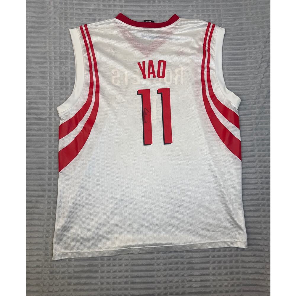 Adidas NBA Houston Rockets Yao Ming #11 Signed Autographed Jersey XL Rare HTF